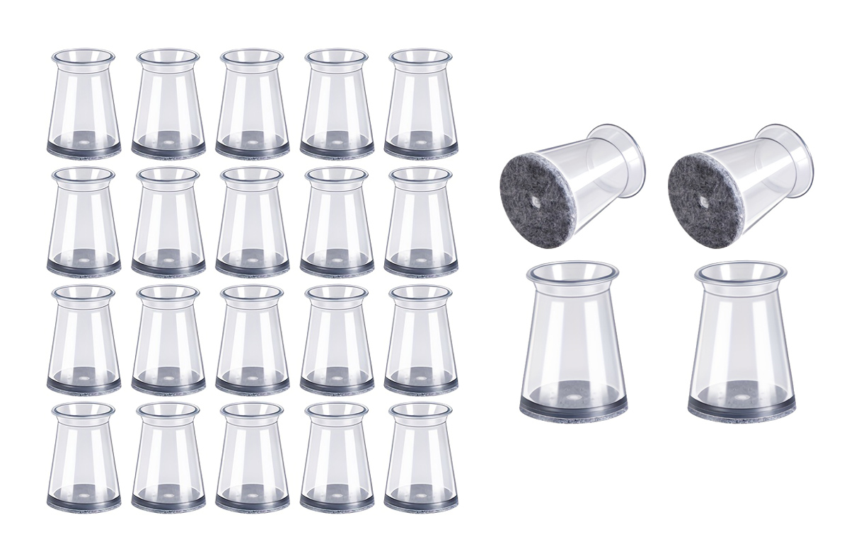 HUH-0258 HOME USE προστατευτικές τάπες επίπλων HUH-0258, 16-23mm, διάφανες, 24τμχ - 5210131151655 - Image 1