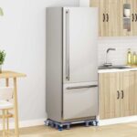 HOME USE βάση λευκών συσκευών HUH-0260 με ρόδες, ρυθμιζόμενη 70x90cm, έως 500kg, γκρι - 5210131151662 - Image 2