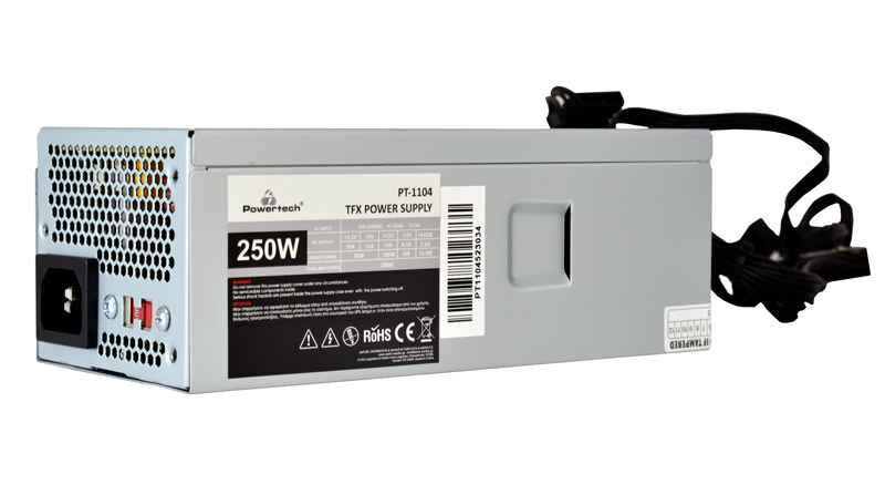 PT-1104 POWERTECH τροφοδοτικό για PC PT-1104, 250W, TFX, 80mm Fan - 5210131072462 - Image 1