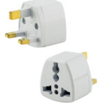 POWERTECH αντάπτορας ρεύματος PT-1545, UK/Universal, ατσάλι, λευκός - 5210131151709