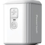 POWERTECH μίνι τρόμπα PT-1553 με φακό, 5W, επαναφορτιζόμενη, λευκή - 5210131153611