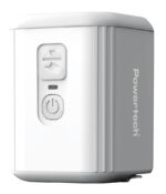 POWERTECH μίνι τρόμπα PT-1553 με φακό, 5W, επαναφορτιζόμενη, λευκή - 5210131153611