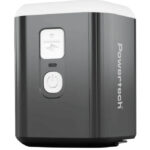 POWERTECH μίνι τρόμπα PT-1554 με φακό, 5W, επαναφορτιζόμενη, μαύρη - 5210131153628