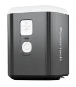 POWERTECH μίνι τρόμπα PT-1554 με φακό, 5W, επαναφορτιζόμενη, μαύρη - 5210131153628