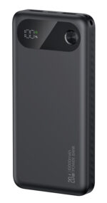 USAMS power bank CD249 με οθόνη, 3x θύρες εξόδου, 10000mAh, PD20W, μαύρο - 6958444994987