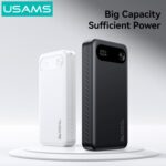 USAMS power bank CD251 με οθόνη, 3x θύρες εξόδου, 20000mAh, PD20W, λευκό - 6958444995014 - Image 2