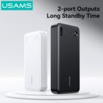 USAMS power bank CD254, 2x θύρες εξόδου, 20000mAh, 10W, μαύρο - 6958444995205 - Image 2