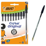 BIC στυλό διαρκείας ballpoint Cristal Original, 1.0mm μύτη, μαύρο, 10τμχ - 3086123734753
