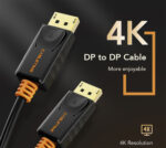 CABLETIME καλώδιο DisplayPort CT-01G, 4K/60Hz, 4.5m, μαύρο - 5210131038895 - Image 2