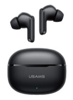 USAMS earphones με θήκη φόρτισης E05, True Wireless, BT 6.0, μαύρα - 6958444995403