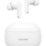 USAMS earphones με θήκη φόρτισης E05, True Wireless, BT 6.0, λευκό - 6958444995410