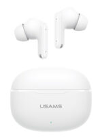 USAMS earphones με θήκη φόρτισης E05, True Wireless, BT 6.0, λευκό - 6958444995410