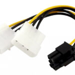 POWERTECH Καλώδιο PCI-E 6pin σε 2x molex IDE 4pin CAB-W031, 10cm - 5210131013991
