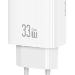 USAMS φορτιστής τοίχου CC317, USB & USB-C, 33W, GaN, λευκός - 6958444994390