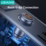 USAMS φορτιστής αυτοκινήτου CC322, USB & USB-C, 30W, γκρι - 6958444996042 - Image 2