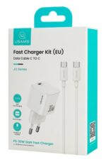 USAMS φορτιστής τοίχου CC262 με καλώδιο USB-C, 30W, GaN, λευκός - 6958444994208 - Image 2
