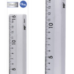 MP μεταλλικός χάρακας PA001, 15cm, ασημί - 8435250915484