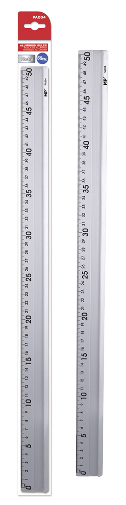 PA004 MP μεταλλικός χάρακας PA004, 50cm, ασημί - 8435250915514 - Image 1