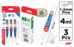 MP σετ διορθωτικό στυλό PA138-3C, 1-2mm, 4ml, 3τμχ - 8435250973194 - Image 2