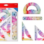 MP σετ πλαστικοί χάρακες PA159P, εύκαμπτοι, διάφανοι/πολύχρωμοι, 4τμχ - 8435250921652