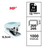 MP mini συρραπτικό PA636P με ανταλλακτικά, 24/6 - 26/6, 10 φύλλα, γαλάζιο - 5210131163368 - Image 2