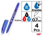 MP σετ στυλό διαρκείας PE217-4, erasable, 0.7mm, διάφορα χρώματα, 4τμχ - 8435721030371 - Image 2