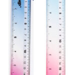 MP πλαστικός χάρακας PL019-2, 8"/20cm, διάφανος/πολύχρωμος - 8435721037929
