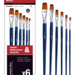 ARTIX PAINTS σετ πινέλων ζωγραφικής PP228, μπλε, 6τμχ - 8435250984756