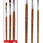 ARTIX PAINTS σετ πινέλων ζωγραφικής PP231, καφέ, 3τμχ - 8435250984770