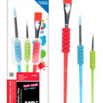 ARTIX PAINTS σετ παιδικών πινέλων ζωγραφικής PP279, διάφορα χρώματα, 3τμχ - 8435464149446