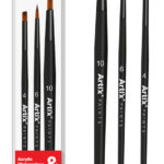 ARTIX PAINTS σετ πινέλων ζωγραφικής PP280, μαύρο, 3τμχ - 8435464128571