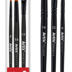 ARTIX PAINTS σετ πινέλων ζωγραφικής PP281, μαύρο, 3τμχ - 8435464128588
