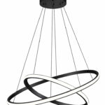 POWERTECH LED φωτιστικό οροφής PT-1529, 60W, 4000K, Φ80x120cm, μαύρο - 5210131146446