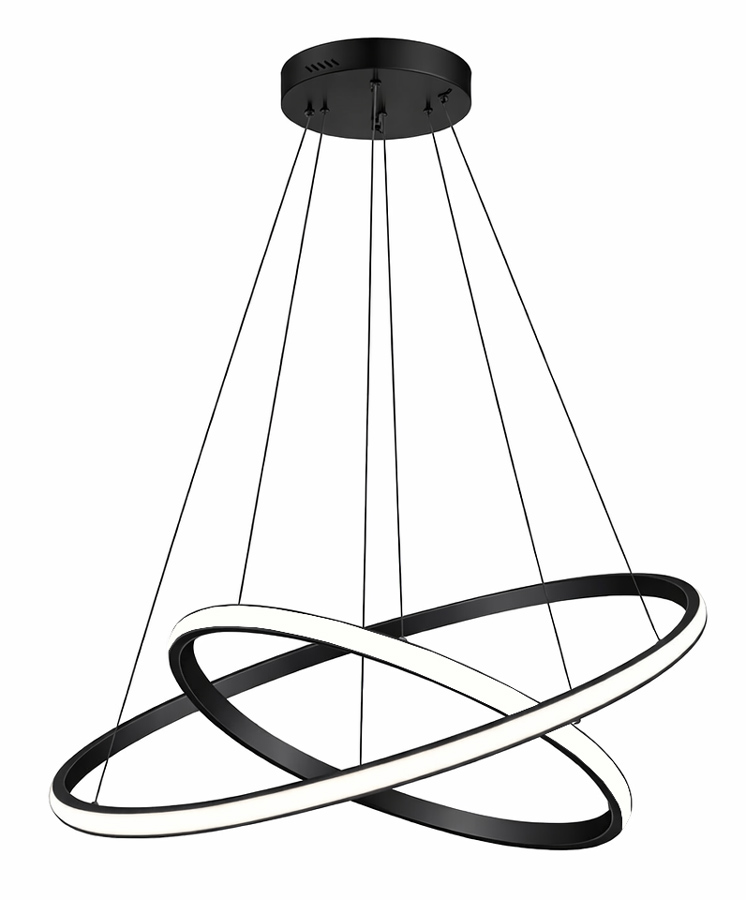 PT-1529 POWERTECH LED φωτιστικό οροφής PT-1529, 60W, 4000K, Φ80x120cm, μαύρο - 5210131146446 - Image 1