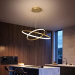 POWERTECH LED φωτιστικό οροφής PT-1530, 60W, 4000K, Φ80x120cm, χρυσό - 5210131146453 - Image 2