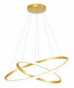 POWERTECH LED φωτιστικό οροφής PT-1530, 60W, 4000K, Φ80x120cm, χρυσό - 5210131146453