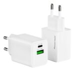 POWERTECH φορτιστής τοίχου PT-1551, USB/USB-C, 45W, GaN, AVS, λευκός - 5210131153130 - Image 2