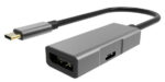 POWERTECH αντάπτορας USB-C σε DisplayPort PTH-054, 65W PD, 4K, γκρι - 5210131044124