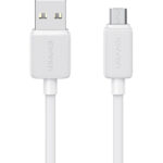 USAMS καλώδιο micro USB σε USB US-SJ690, 2A, 480Mbps, 1m, λευκό - 6958444909295