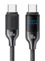 USAMS καλώδιο USB-C SJ742, 100W, 480Mbps, 1.2m, μαύρο - 6958444992334