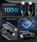 USAMS καλώδιο USB-C SJ742, 100W, 480Mbps, 1.2m, λευκό - 6958444992341 - Image 2