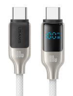 USAMS καλώδιο USB-C SJ742, 100W, 480Mbps, 1.2m, λευκό - 6958444992341