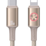 USAMS καλώδιο Lightning σε USB-C SJ753, 30W, 480Mbps, 1.2m, μπεζ - 6958444993447