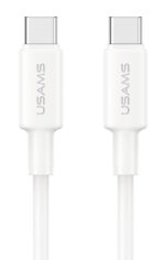 USAMS καλώδιο USB-C SJ763, 60W, 480Mbps, 1m, λευκό - 6958444995472