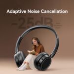 USAMS headphones SR01, ασύρματα, ANC, Φ40mm, 350mAh, μαύρα - 6958444995052 - Image 2