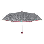 Umbrella Lady Mini 54/8 Man. 3 section round White black fluo windproof Microfibre κόκκινο