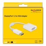 DELOCK αντάπτορας DisplayPort σε VGA 61007, Full HD, passive, λευκός - 4043619610075 - Image 2