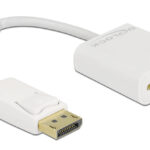 DELOCK αντάπτορας DisplayPort σε VGA 61007, Full HD, passive, λευκός - 4043619610075