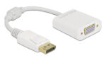 DELOCK αντάπτορας DisplayPort σε VGA 61007, Full HD, passive, λευκός - 4043619610075
