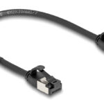 DELOCK καλώδιο δικτύου 80181, CAT 8.1 U/FTP, 40Gbps, εύκαμπτο, 0.25m, μαύρο - 4043619801817